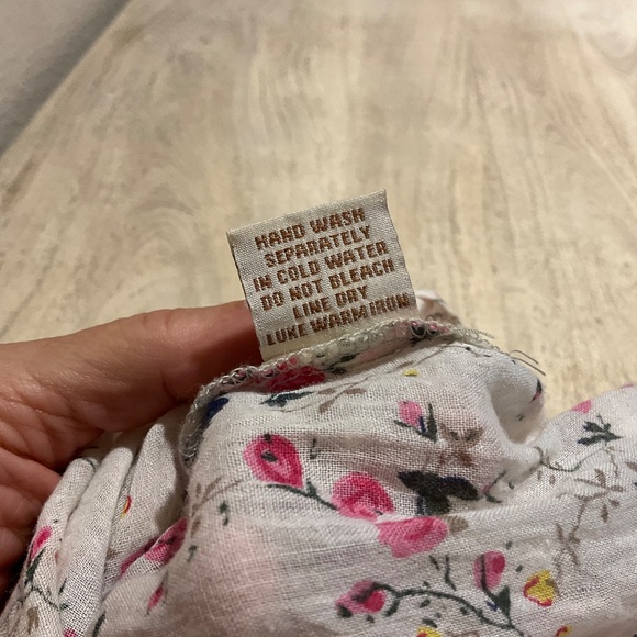 MAGAZINE lightweight cotton convertible long short sleeve floral blouse button M - Picture 15 of 15